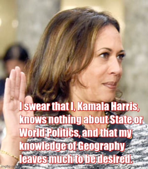 Kamala Harris | image tagged in calamity harris,i swear,i know nothing,state or world politics,no knowledge of geography | made w/ Imgflip meme maker