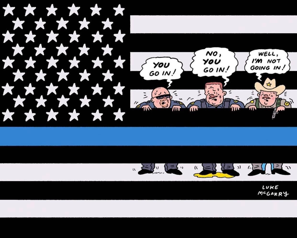 Blue Lives Cowards Blank Meme Template