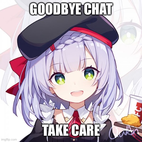 GOODBYE CHAT; TAKE CARE | made w/ Imgflip meme maker