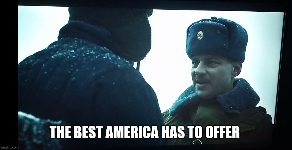 The best America has to offer blank | THE BEST AMERICA HAS TO OFFER | image tagged in stranger things | made w/ Imgflip meme maker