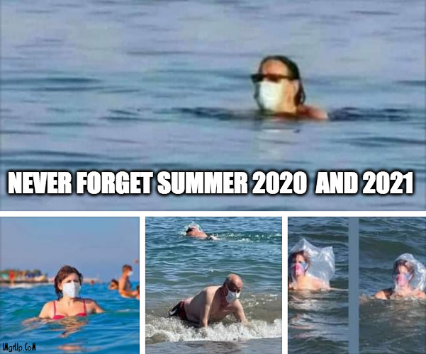 NEVER FORGET SUMMER WITH FACEMASKS ON |  NEVER FORGET SUMMER 2020  AND 2021 | image tagged in summer,2020,2021,covid,paranoia,crazy | made w/ Imgflip meme maker