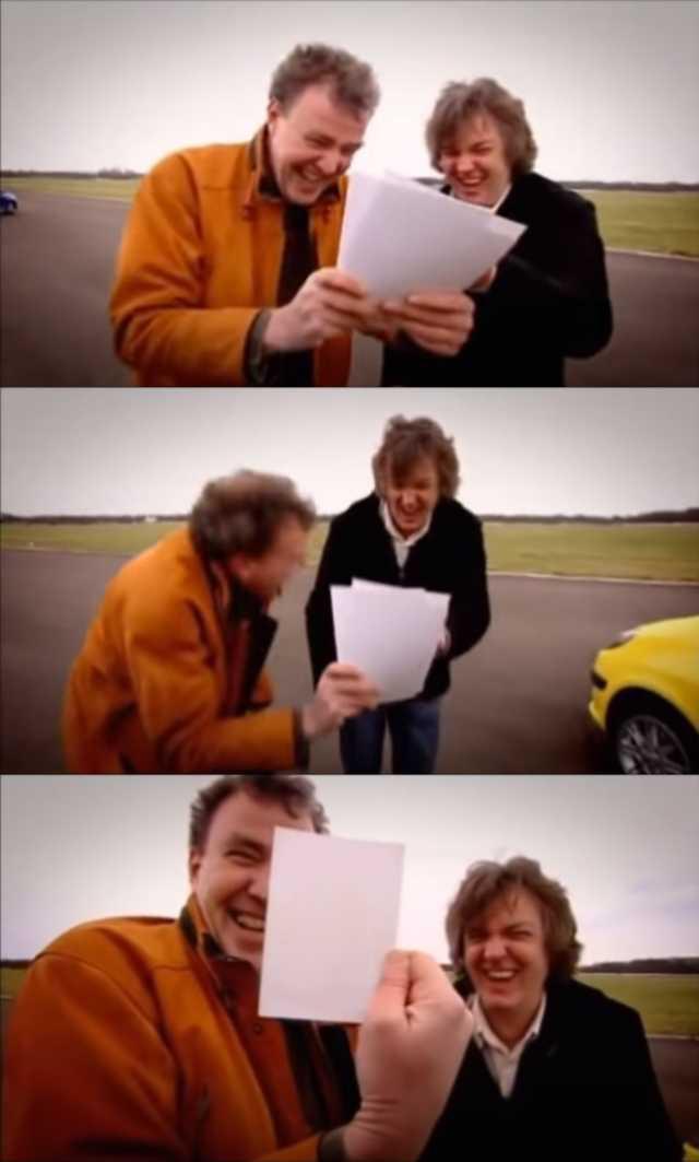 High Quality May Clarkson laughing Blank Meme Template