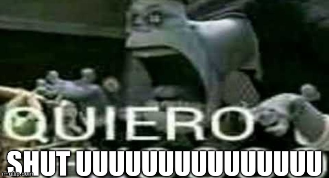 QUIERO SEXOOOO | SHUT UUUUUUUUUUUUUUU | image tagged in quiero sexoooo | made w/ Imgflip meme maker