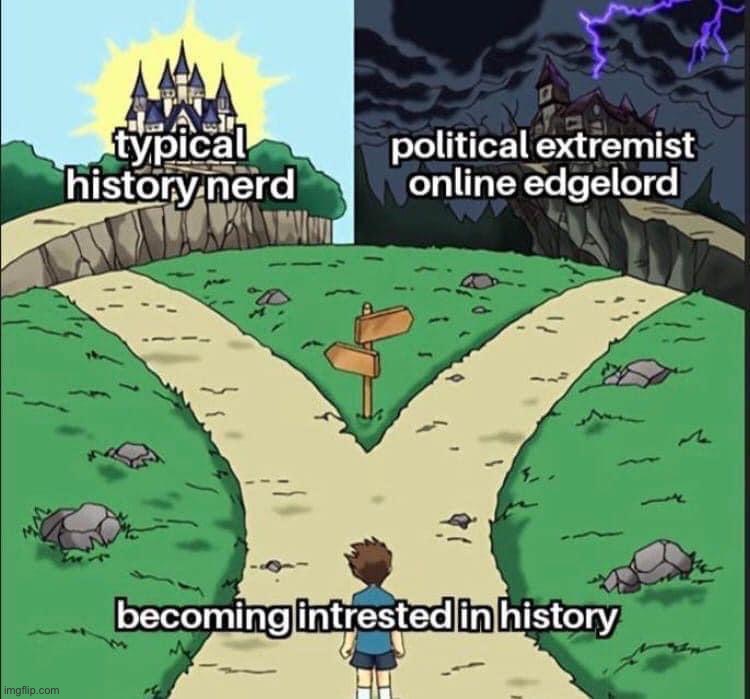 History nerds vs. History edgelords | image tagged in becoming interested in history,history,historical meme,historical,memes,nerd | made w/ Imgflip meme maker