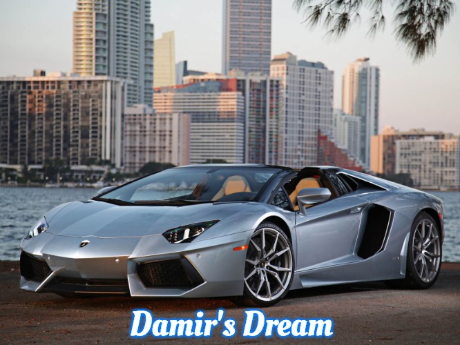LAMBORGHINI MONEY MEME | Damir's Dream | image tagged in lamborghini money meme,damir's dream | made w/ Imgflip meme maker