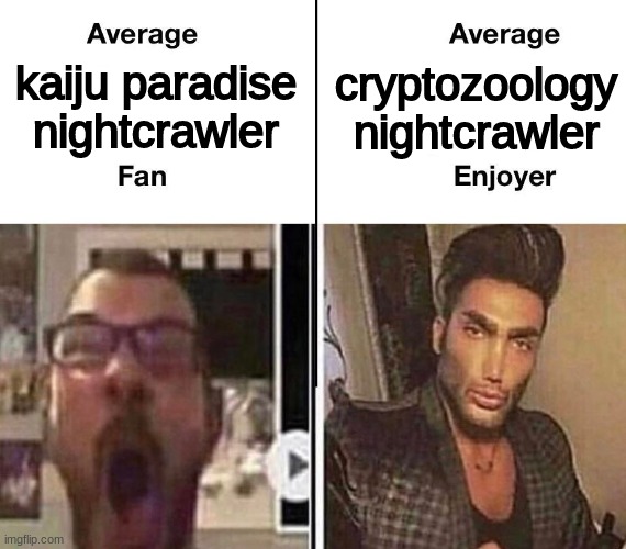 mogus forest god | cryptozoology nightcrawler; kaiju paradise nightcrawler | made w/ Imgflip meme maker