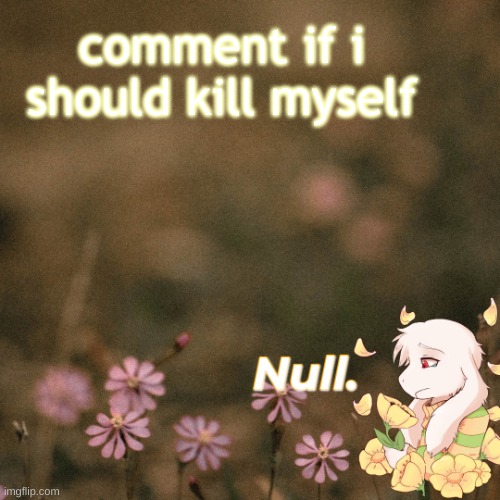 (No-ebh/FB) | comment if i should kill myself | made w/ Imgflip meme maker