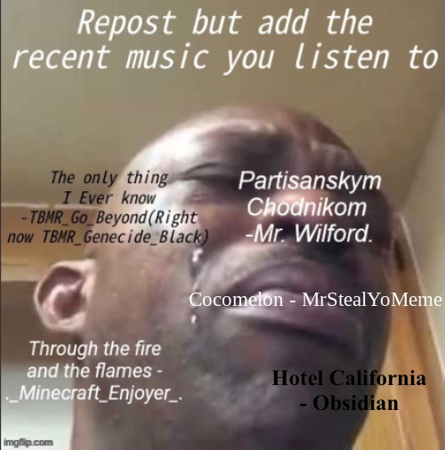 Hotel California - Obsidian | made w/ Imgflip meme maker