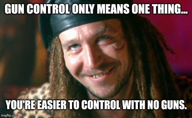 You're easier to kill too. | GUN CONTROL ONLY MEANS ONE THING... YOU'RE EASIER TO CONTROL WITH NO GUNS. | image tagged in memes | made w/ Imgflip meme maker