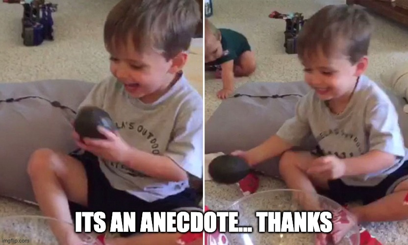 ITS AN ANECDOTE... THANKS | made w/ Imgflip meme maker