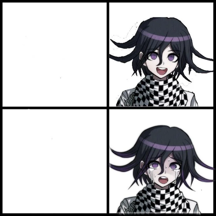 High Quality kokichi danganronpa drake hotline bling Blank Meme Template