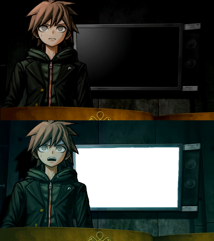 makoto naegi screen danganronpa Blank Meme Template