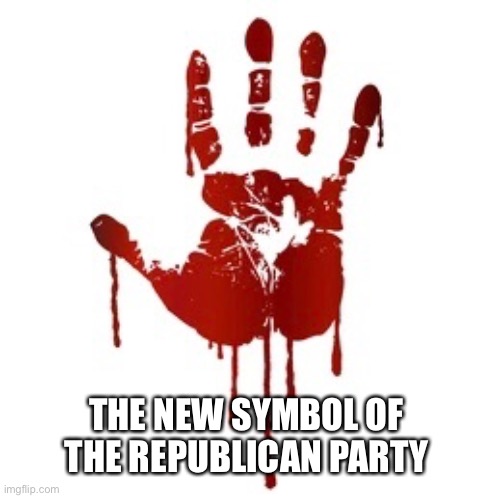 Mass shooting | THE NEW SYMBOL OF THE REPUBLICAN PARTY | image tagged in mass shooting,school massacre,texas,gop,nra,school shooting | made w/ Imgflip meme maker