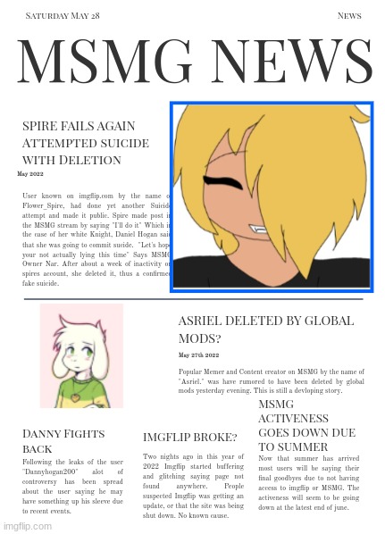 Msmg News #1 | image tagged in msmg news | made w/ Imgflip meme maker