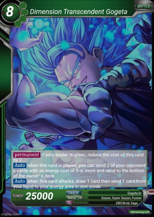 Shatter reality itself with this dimension leaping card | image tagged in dbz | made w/ Imgflip meme maker