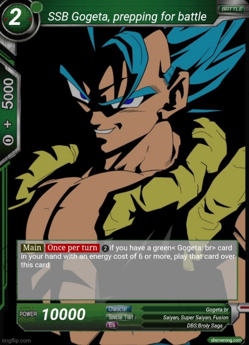 Prep for the endgame with this new card | image tagged in dbz | made w/ Imgflip meme maker