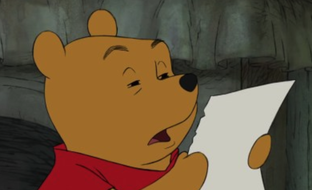 High Quality Winnie The Pooh Reading Blank Meme Template