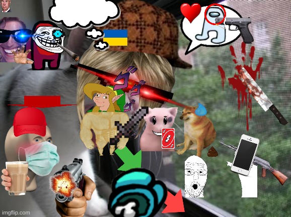 scraming cat but with every sticker (CRINGE) | image tagged in cringe | made w/ Imgflip meme maker