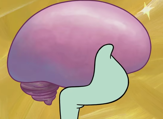 Squidward Smooth Brain Blank Meme Template