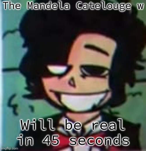 my beloved | The Mandela Catelouge w; Will be real in 45 seconds | image tagged in my beloved | made w/ Imgflip meme maker