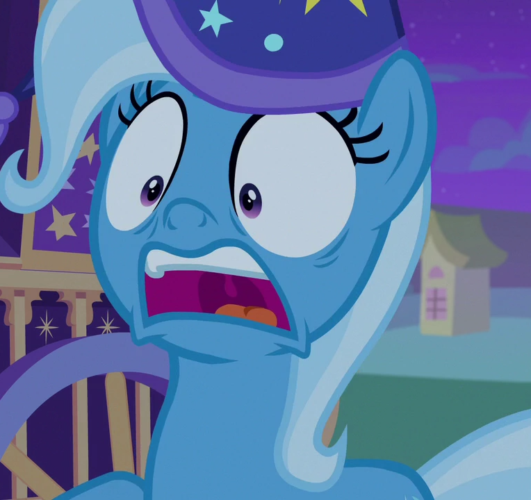 High Quality trixie's shocked face (MLP) Blank Meme Template