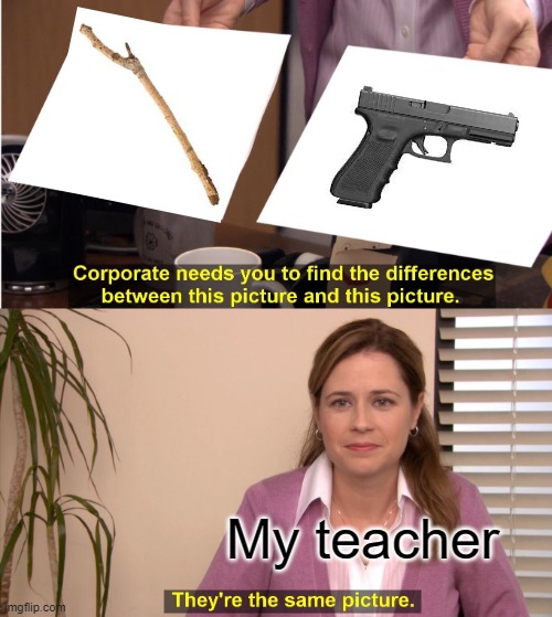 Am I the only one? | My teacher | image tagged in memes,they're the same picture | made w/ Imgflip meme maker