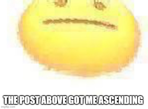 ASCEND | THE POST ABOVE GOT ME ASCENDING | image tagged in ascend | made w/ Imgflip meme maker