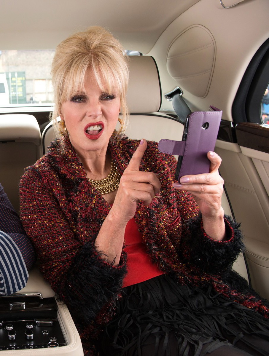 Patsy on Cellphone Blank Meme Template