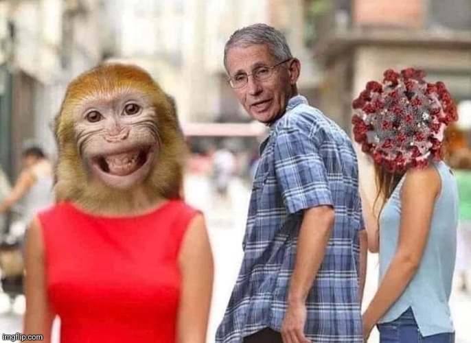 Distracted Vaxxer | image tagged in coronavirus,vaccines,distracted boyfriend,monkepox,dr fauci | made w/ Imgflip meme maker