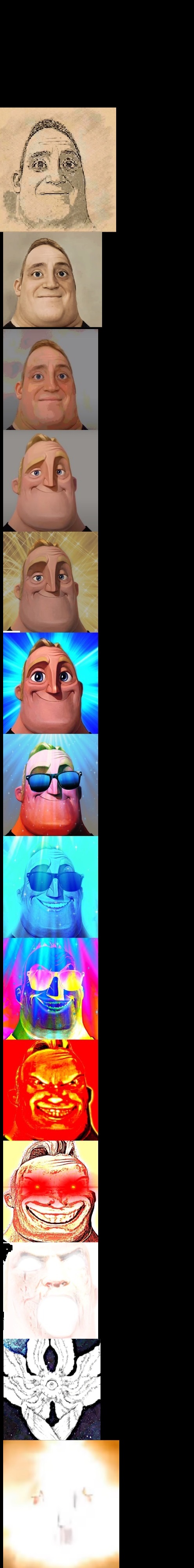 High Quality mr incredible becoming canny new version Blank Meme Template