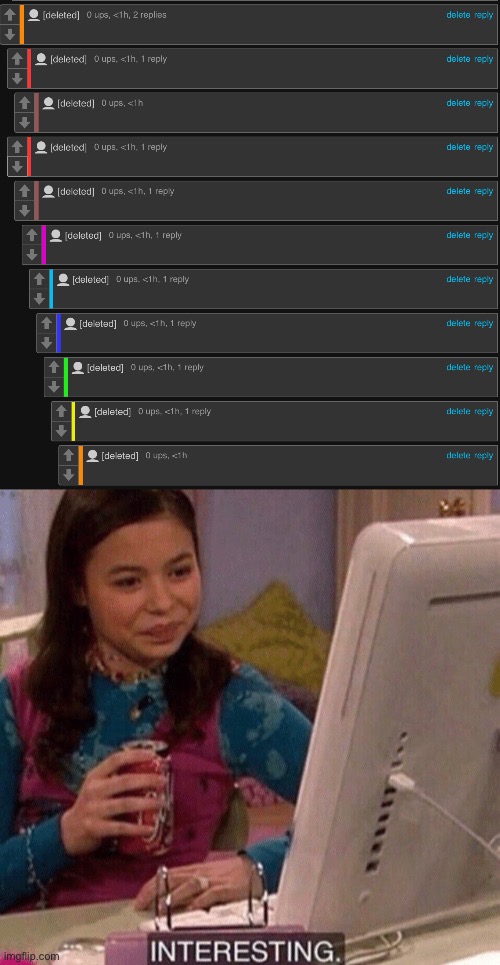 image tagged in icarly interesting | made w/ Imgflip meme maker