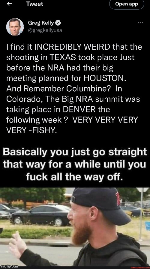 It takes a special kind of insensitive, cowardly piece of shit to say this. | image tagged in greg kelly,nra | made w/ Imgflip meme maker