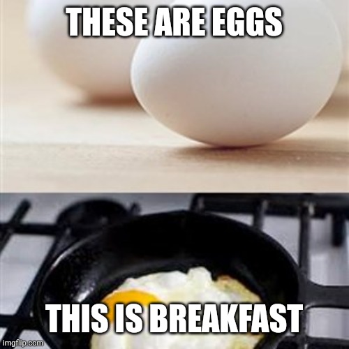 Any Questions? |  THESE ARE EGGS; THIS IS BREAKFAST | image tagged in brain brain on drugs egg,breakfast,commercial,war on drugs,government,tv ads | made w/ Imgflip meme maker