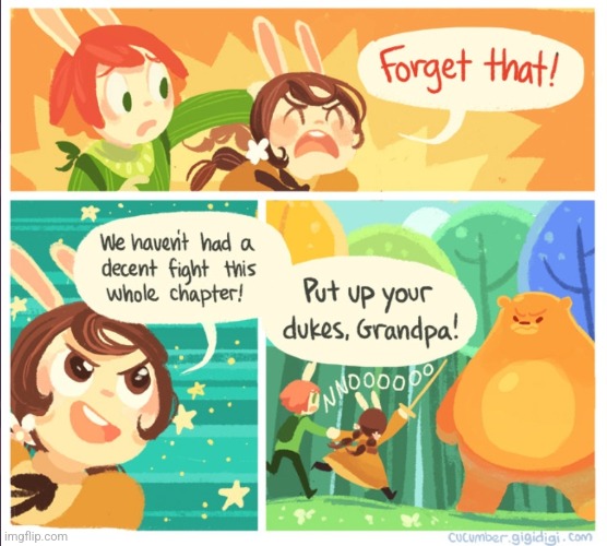 Almond casually breaks the fourth wall | image tagged in cucumber quest | made w/ Imgflip meme maker