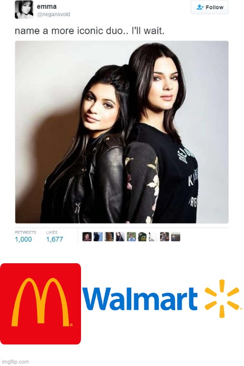 walfart and mcdongals | image tagged in name a more iconic duo,mcdonalds,walmart | made w/ Imgflip meme maker