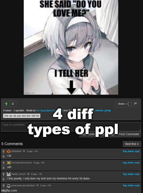 4 diff types of ppl | made w/ Imgflip meme maker