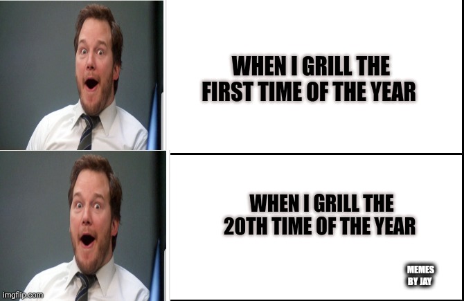 Yes | WHEN I GRILL THE FIRST TIME OF THE YEAR; WHEN I GRILL THE 20TH TIME OF THE YEAR; MEMES BY JAY | image tagged in this or that drake,grilling,food,happy meal | made w/ Imgflip meme maker
