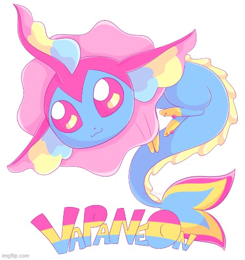 Vapaneon (By GreenOkapi) | image tagged in furry,pokemon,cute,adorable,gaymer,vaporeon | made w/ Imgflip meme maker