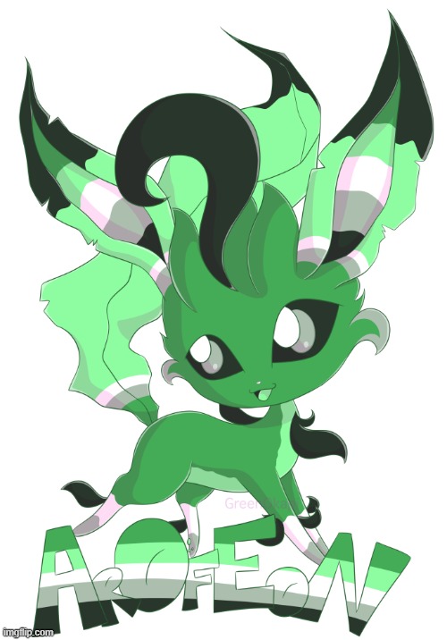 Arofeon (By GreenOkapi) | image tagged in furry,pokemon,cute,adorable,gaymer,leafeon | made w/ Imgflip meme maker