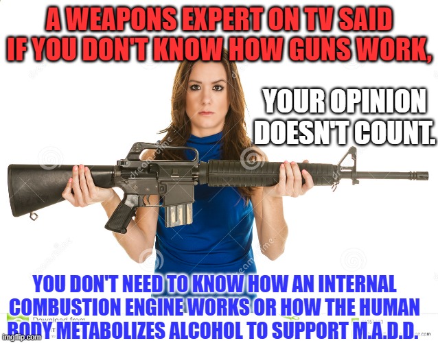 I don't oppose the weapon, just the ease of access to it. - Imgflip