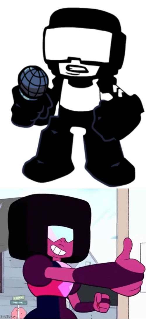 the similarities are uncanny | image tagged in tankman,garnet thumbs up | made w/ Imgflip meme maker