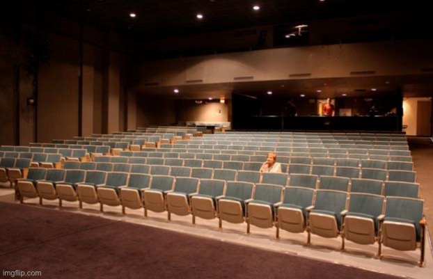 Empty Theater | image tagged in empty theater | made w/ Imgflip meme maker