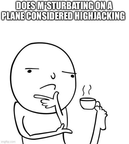 Y E S | DOES M*STURBATING ON A PLANE CONSIDERED HIGHJACKING | image tagged in hmmm | made w/ Imgflip meme maker