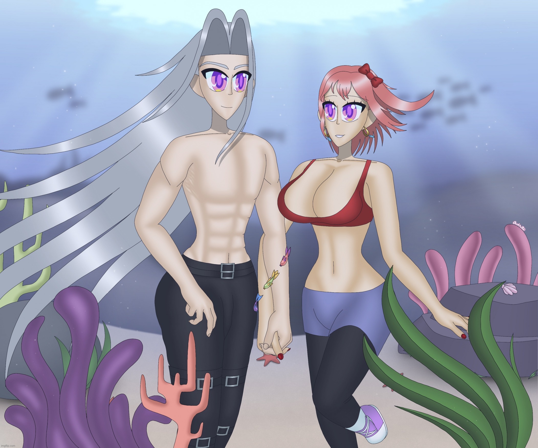 Sayori and Sephiroth | image tagged in sayori and sephiroth | made w/ Imgflip meme maker