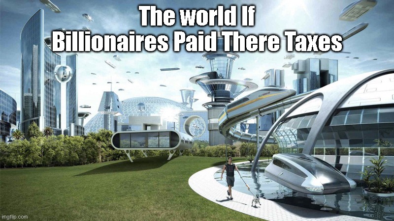 The future world if | The world If Billionaires Paid There Taxes | image tagged in the future world if | made w/ Imgflip meme maker