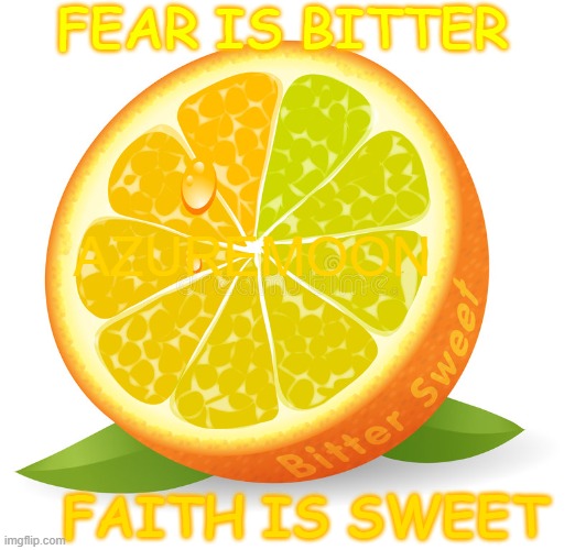 FAITH OVERCOMES ALL |  FEAR IS BITTER; AZUREMOON; FAITH IS SWEET | image tagged in sweet dreams,sweet,sweet victory,inspirational memes,inspire the people | made w/ Imgflip meme maker