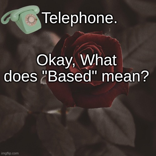 Okay, What does "Based" mean? | image tagged in template | made w/ Imgflip meme maker