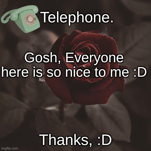 Gosh, Everyone here is so nice to me :D; Thanks, :D | image tagged in template | made w/ Imgflip meme maker