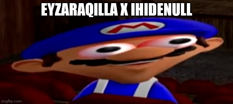 smg4 stare | EYZARAQILLA X IHIDENULL | image tagged in smg4 stare | made w/ Imgflip meme maker