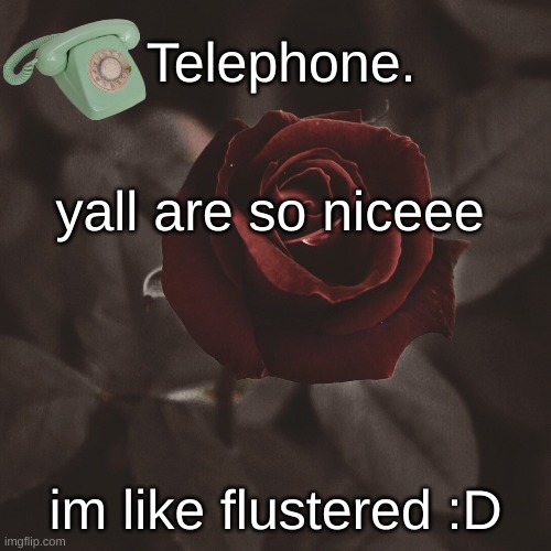 yall are so niceee; im like flustered :D | image tagged in template | made w/ Imgflip meme maker